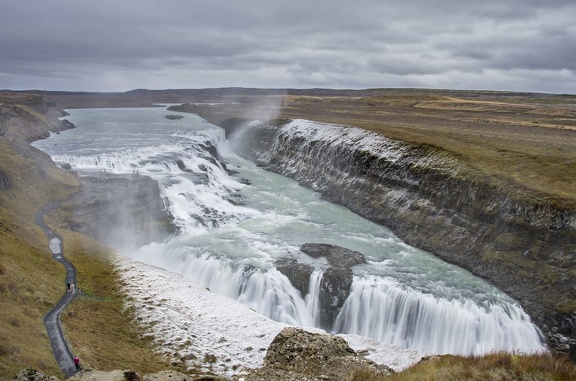 Chute d'eau Gullfoss de la rivière Hvita