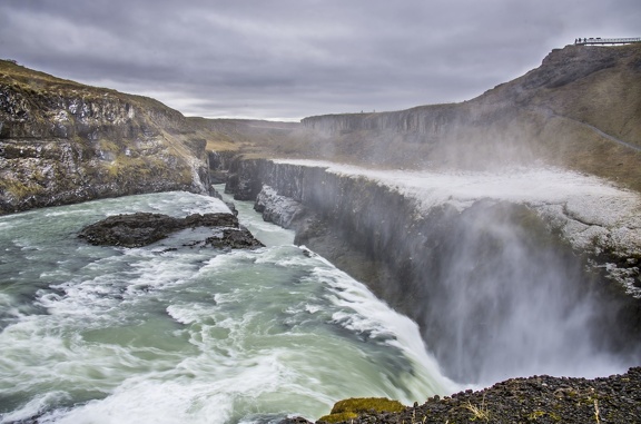 Chute d'eau Gullfoss de la rivière Hvita