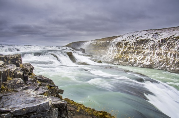 Chute d'eau Gullfoss de la rivière Hvita
